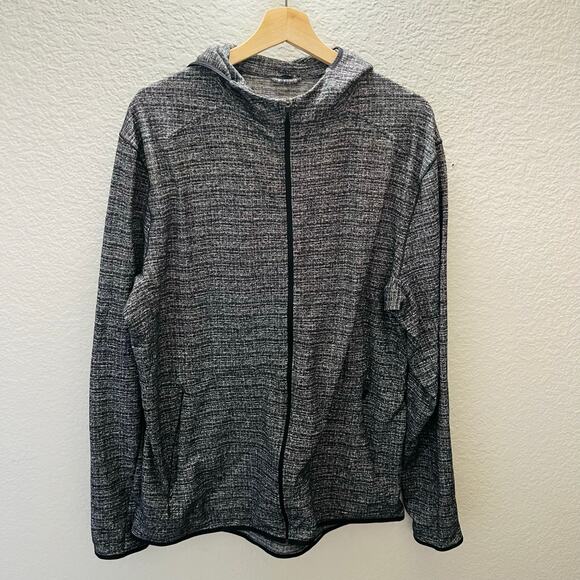 Lululemon Surge Warm Hoodie Men XL Heather Gray Full Zip Running Jacket Slim Fit - Picture 3 of 7